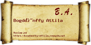 Bogdánffy Attila névjegykártya