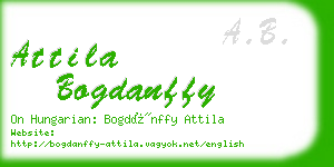 attila bogdanffy business card